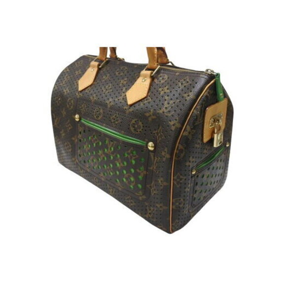 Louis Vuitton Monogram Perfo Speedy handbag green mesh - Picture 5 of 8